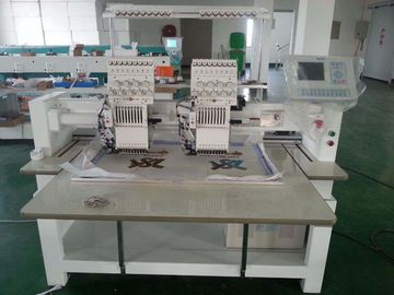 Tubular Double Head Embroidery Machine Commercial With LCD Display